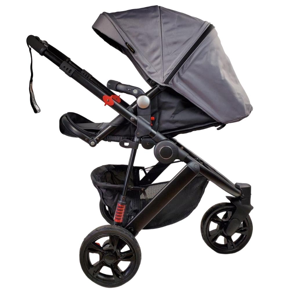 Aussie Baby Explorer 3 Wheels Pram - Grey - Aussie Baby
