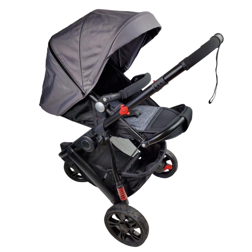 Aussie Baby Explorer 3 Wheels Pram - Grey - Aussie Baby