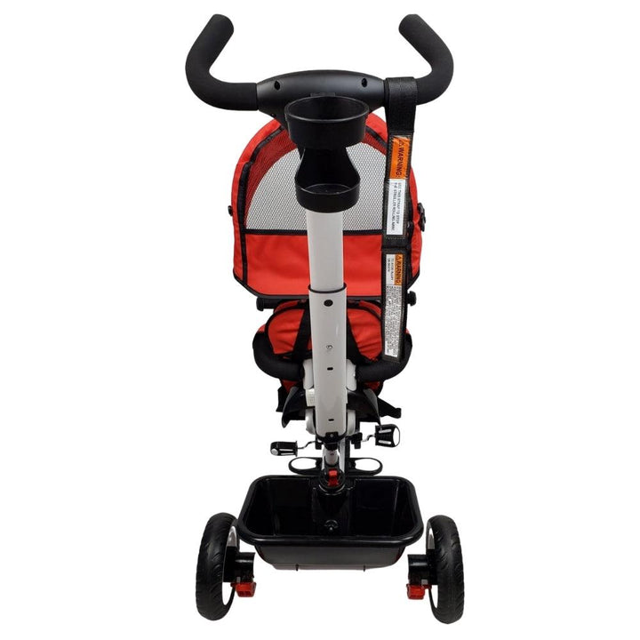 Deluxe Kids Tricycle with Sun Canopy & Parent Handle - Red - Aussie Baby