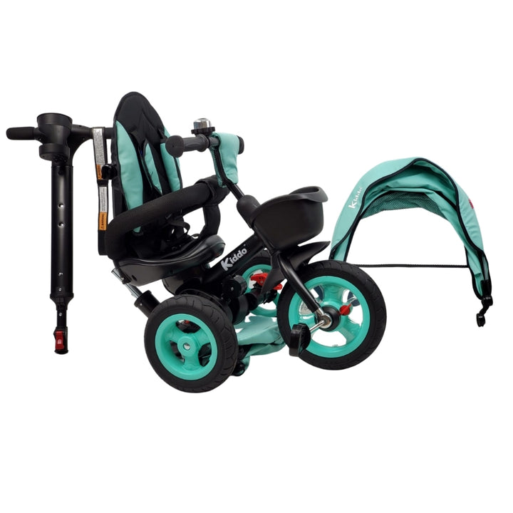 Deluxe Foldable Trike with Parent Control - Aqua - Aussie Baby