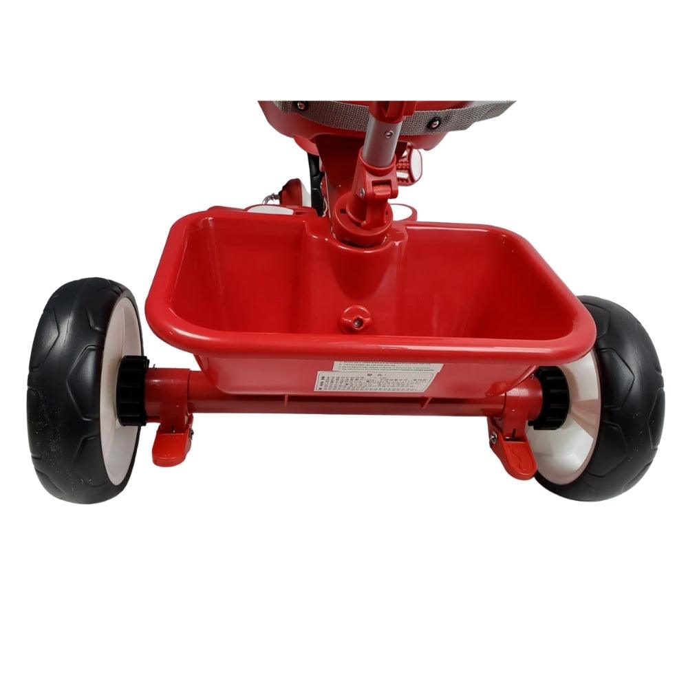 Kids Triangular Trike with Push Handle - Red - Aussie Baby