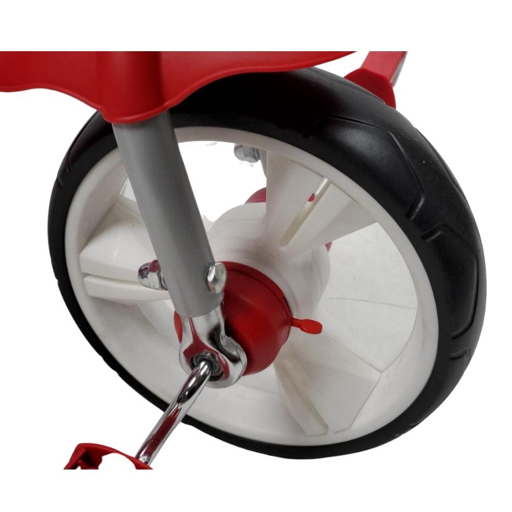 Kids Triangular Trike with Push Handle - Red - Aussie Baby