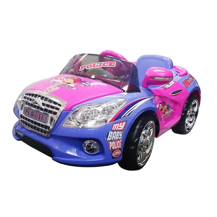 JY-2018 6V Police Car - Pink - Aussie Baby