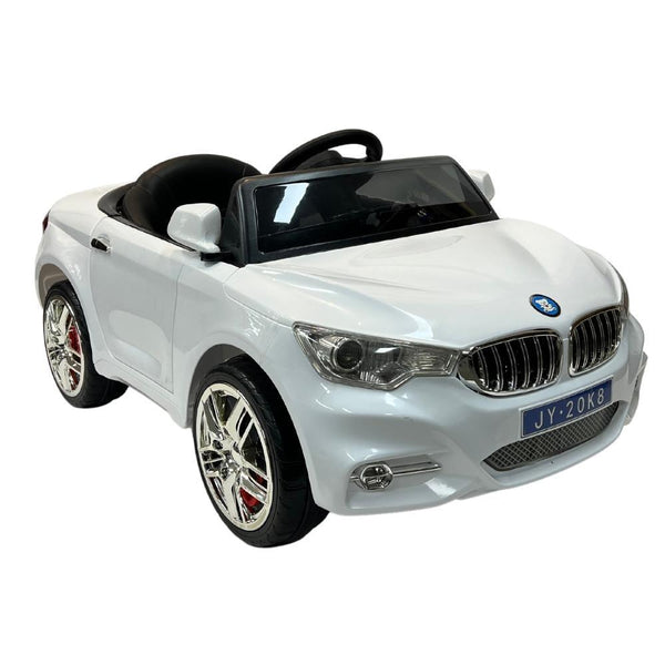 Kids 12V Electric Ride On Car - White - Aussie Baby