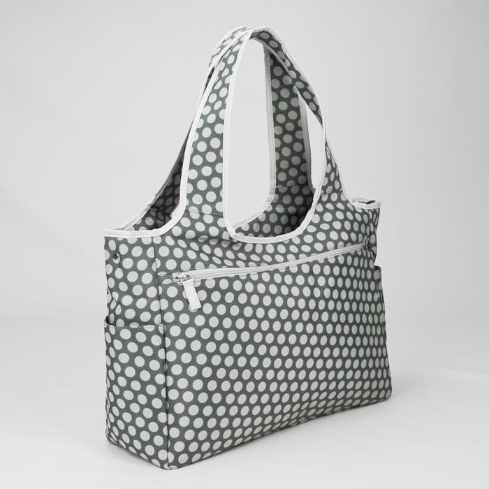 Bellotte Tote Nappy Bag - Grey White Dots - Aussie Baby