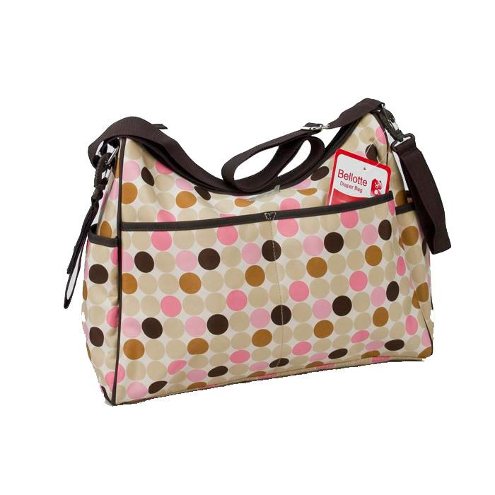 Bellotte Hobo Nappy Bag - Pink Circles - Aussie Baby
