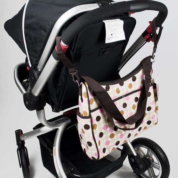 Bellotte Hobo Nappy Bag - Pink Circles - Aussie Baby