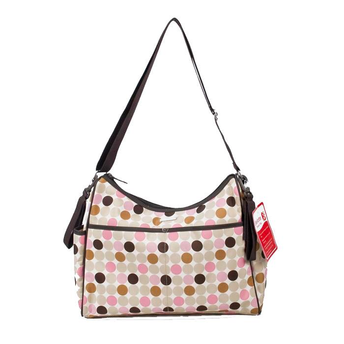 Bellotte Hobo Nappy Bag - Pink Circles - Aussie Baby