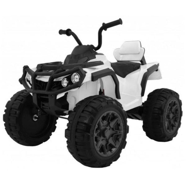 Kids 12V Quad Bike with EVA Wheels - White - Aussie Baby