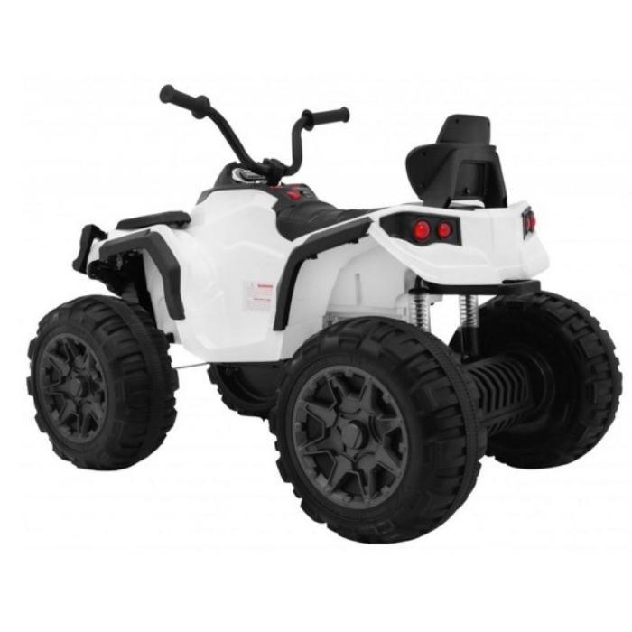 Kids 12V Quad Bike with EVA Wheels - White - Aussie Baby