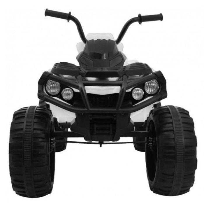 Kids 12V Quad Bike with EVA Wheels - White - Aussie Baby
