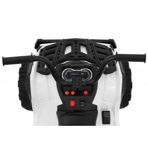 Kids 12V Quad Bike with EVA Wheels - White - Aussie Baby