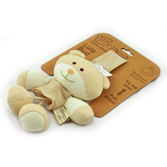 123 Grow Organix Cotton Buddy Pull String Nursery Musical Toy - Bear - Aussie Baby