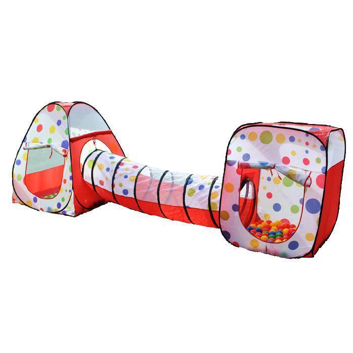 Wonder Castle Play Tent Ball House and Tunnel with 200 Soft Balls - Aussie Baby