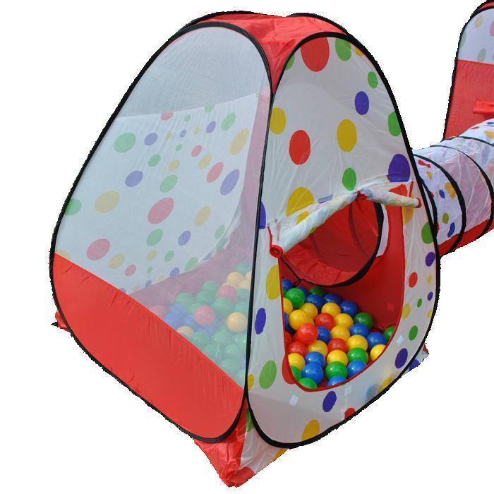 Wonder Castle Play Tent Ball House and Tunnel with 200 Soft Balls - Aussie Baby