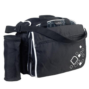Out & About Carry All Travel Nappy Bag w/ Thermal Bottle Holder - Black - Aussie Baby