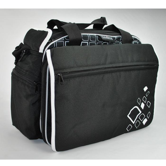 Out & About Carry All Travel Nappy Bag w/ Thermal Bottle Holder - Black - Aussie Baby