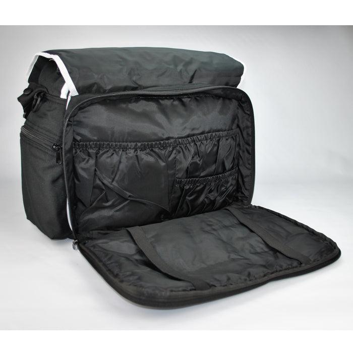 Out & About Carry All Travel Nappy Bag w/ Thermal Bottle Holder - Black - Aussie Baby