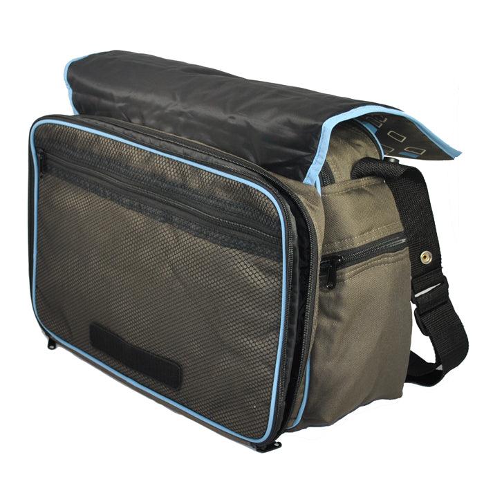 Out & About Carry All Travel Nappy Bag w/ Thermal Bottle Holder - Blue - Aussie Baby