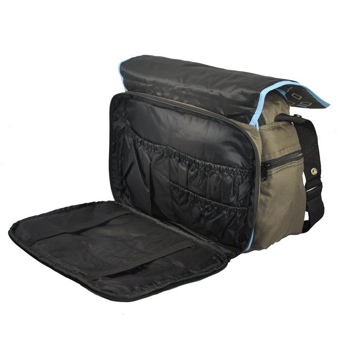 Out & About Carry All Travel Nappy Bag w/ Thermal Bottle Holder - Blue - Aussie Baby