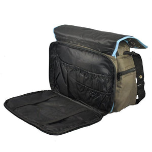 Out & About Carry All Travel Nappy Bag w/ Thermal Bottle Holder - Blue - Aussie Baby