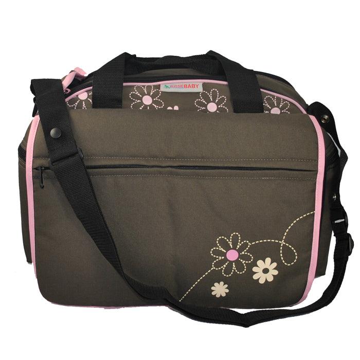 Out & About Carry All Travel Nappy Bag w/ Thermal Bottle Holder - Pink - Aussie Baby