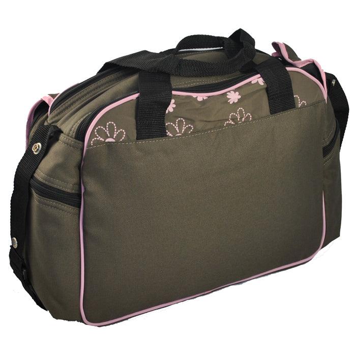 Out & About Carry All Travel Nappy Bag w/ Thermal Bottle Holder - Pink - Aussie Baby