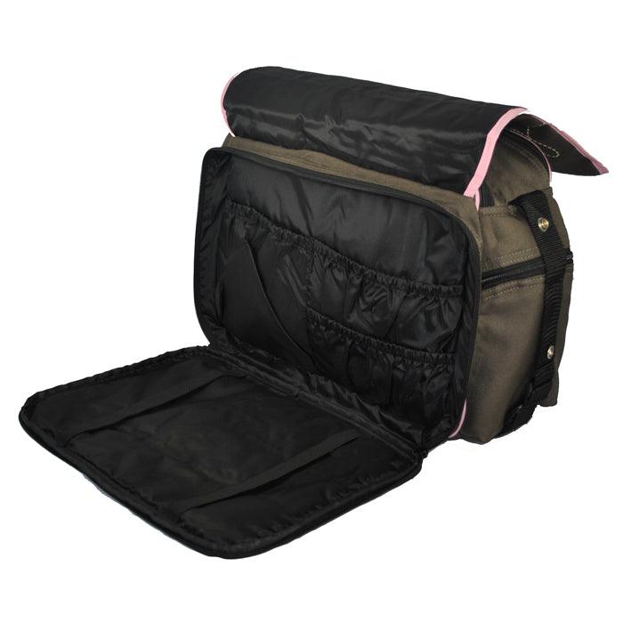 Out & About Carry All Travel Nappy Bag w/ Thermal Bottle Holder - Pink - Aussie Baby