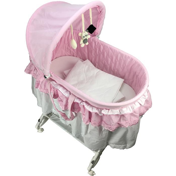 Aussie Baby Deluxe Rocking Bassinet - Pink - Aussie Baby