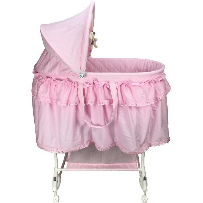 Aussie Baby Deluxe Rocking Bassinet - Total Pink - Aussie Baby