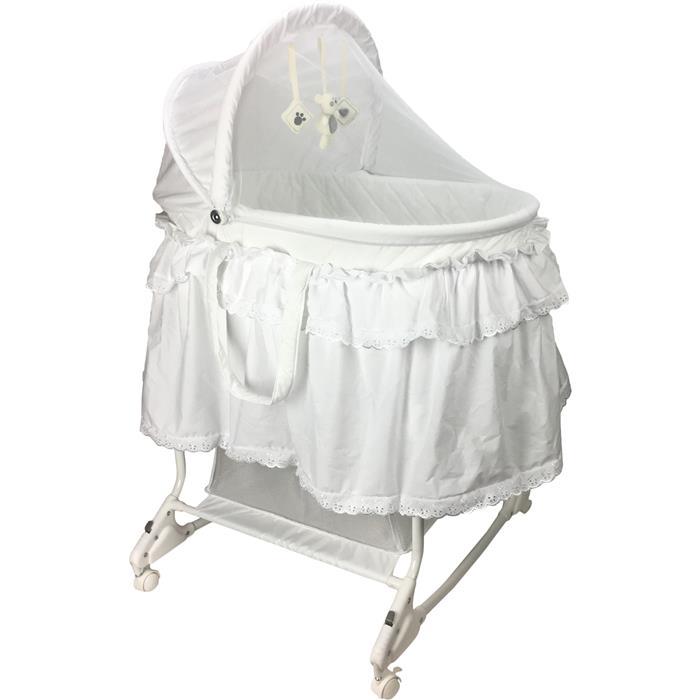 Aussie Baby Deluxe Rocking Bassinet - White - Aussie Baby