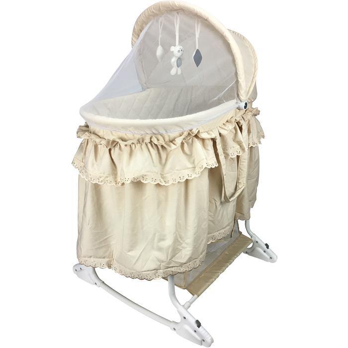 Aussie Baby Deluxe Rocking Bassinet - Beige - Aussie Baby