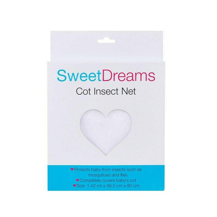Sweet Dreams Cot Insect Net White - Aussie Baby