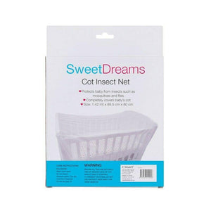 Sweet Dreams Cot Insect Net White - Aussie Baby