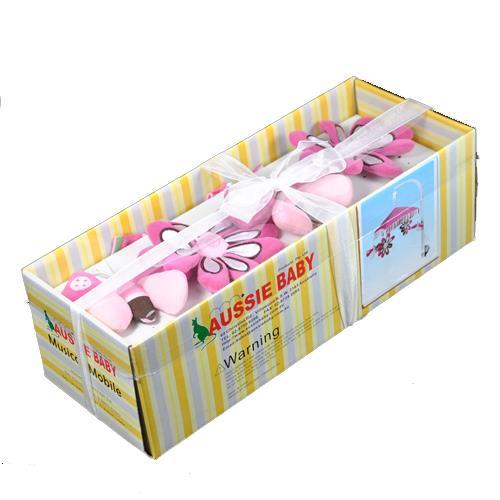 Musical Baby Cot Mobile - Butterfly Pink - Aussie Baby