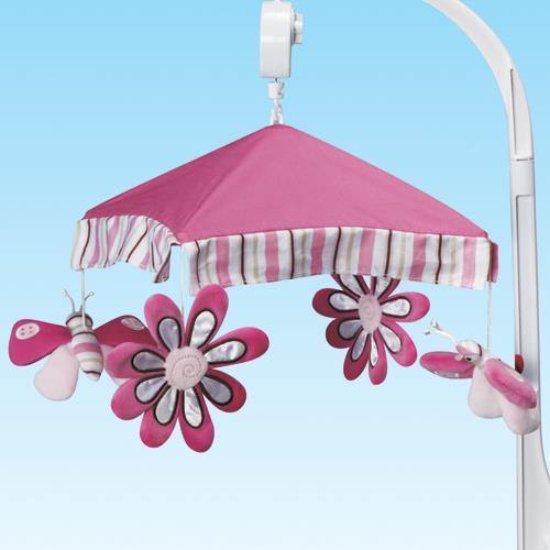 Musical Baby Cot Mobile - Butterfly Pink - Aussie Baby