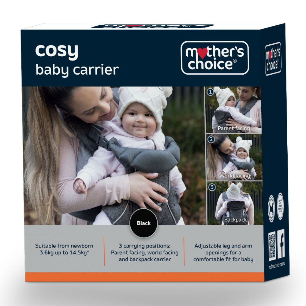 Mother's Choice Cosy Baby Carrier Black
