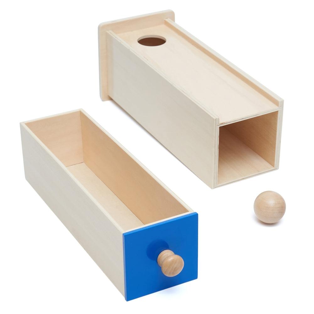 Object Permanence Box With Draw & Ball - Wooden Montessori Toys - Aussie Baby