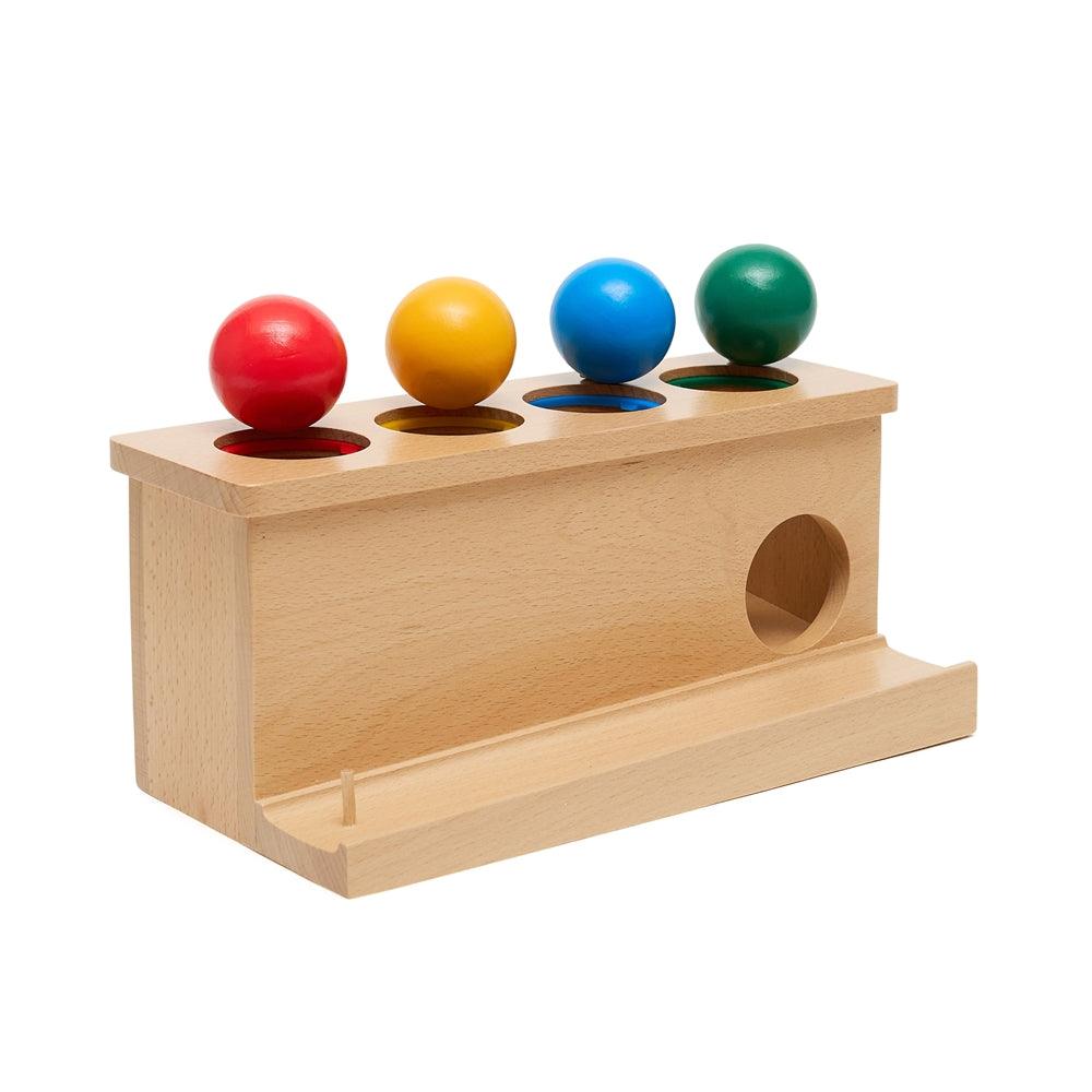 Object Permanence Coloured Ball Push Toy - Aussie Baby