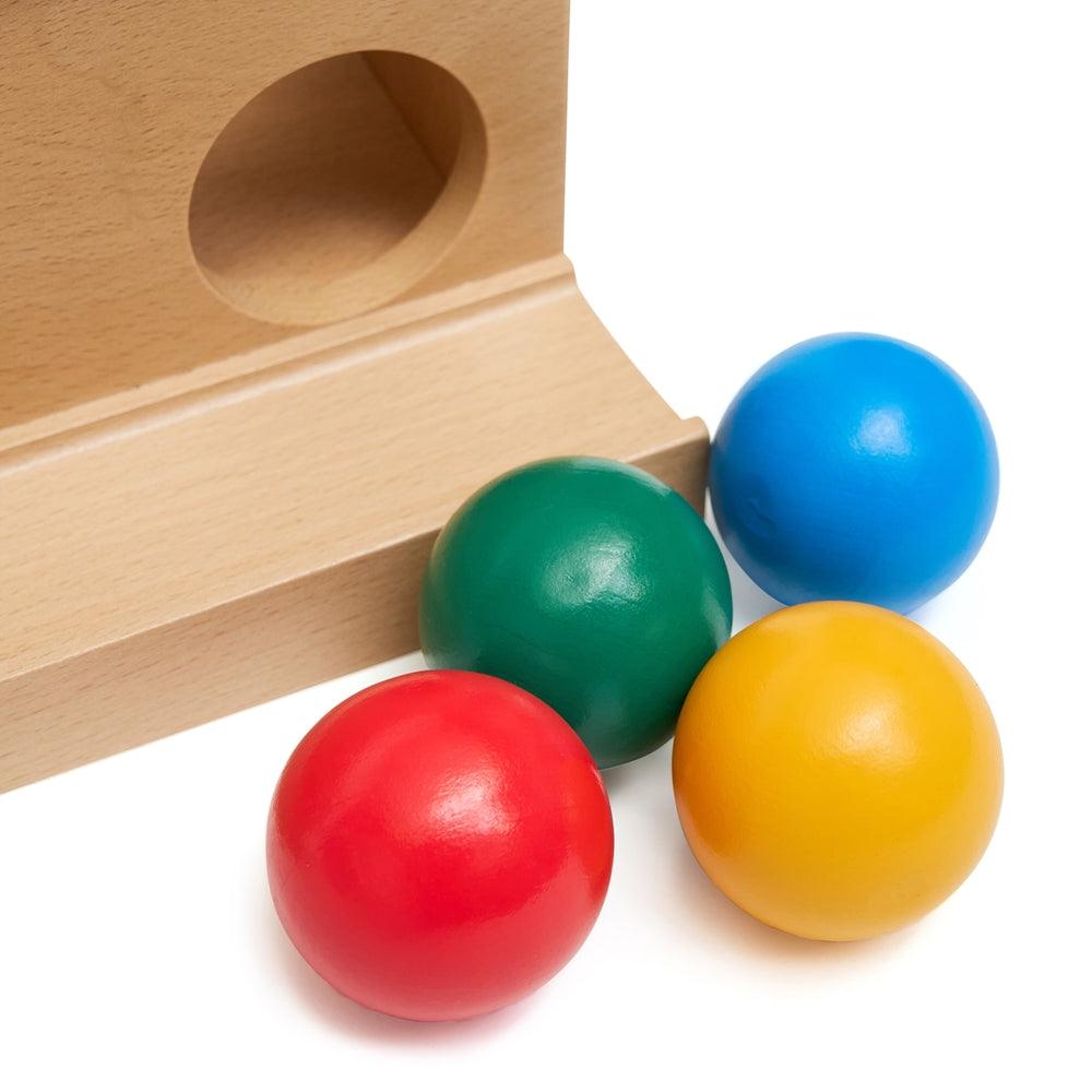 Object Permanence Coloured Ball Push Toy - Aussie Baby