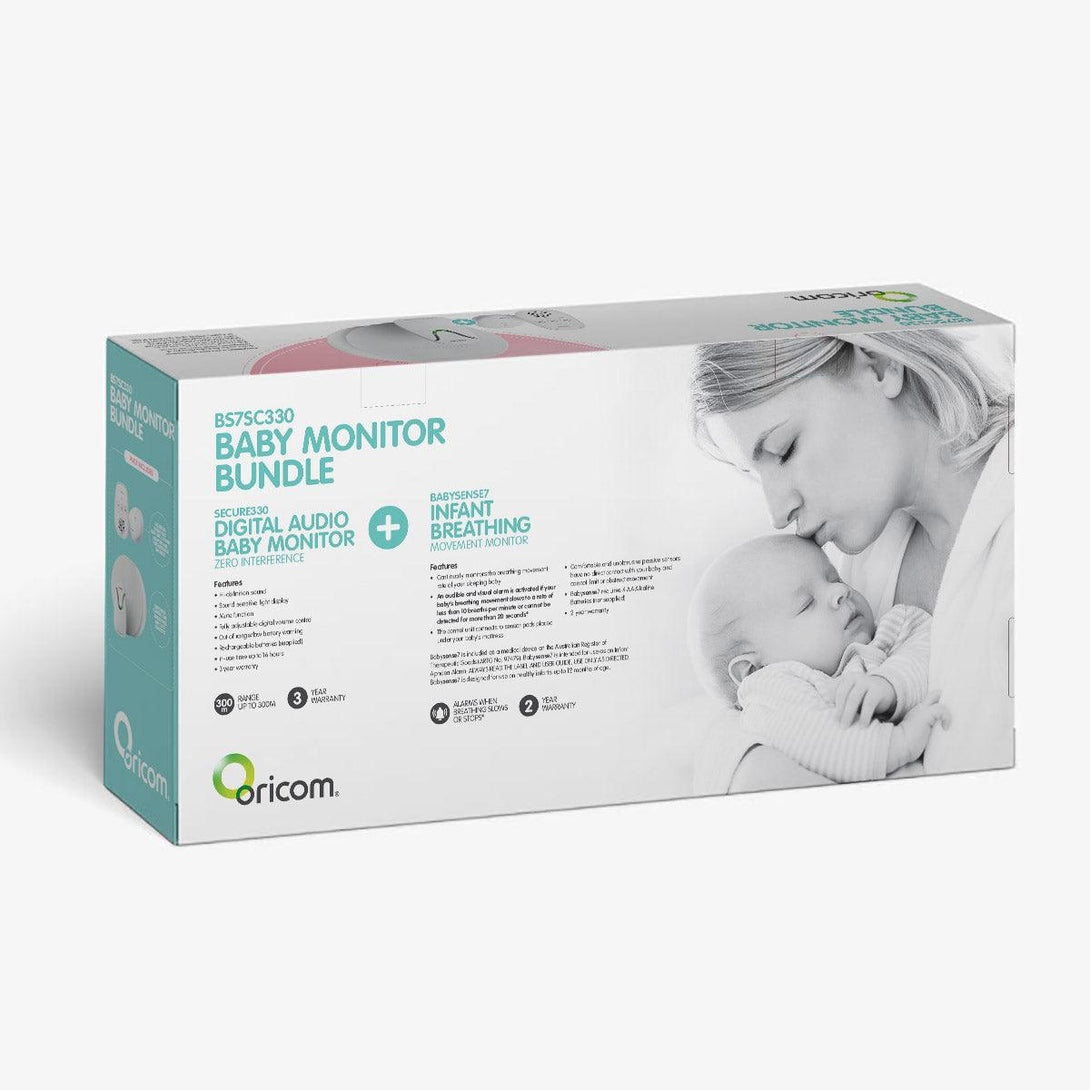 Oricom Babysense7 + Secure330 Baby Monitor Value Pack - Aussie Baby