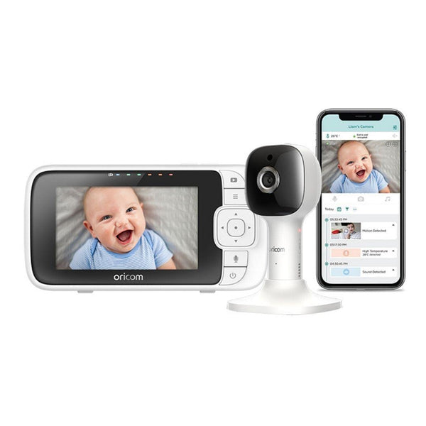 Oricom OBH430 4.3” Smart HD Nursery Pal Baby Monitor with Night Light - Aussie Baby