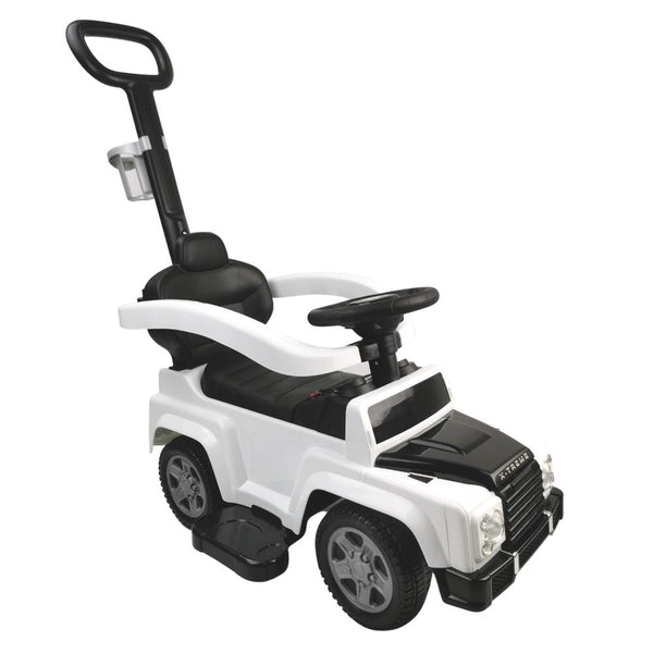 Kids Explorer Foot-to-Floor Ride On Car - White - Aussie Baby