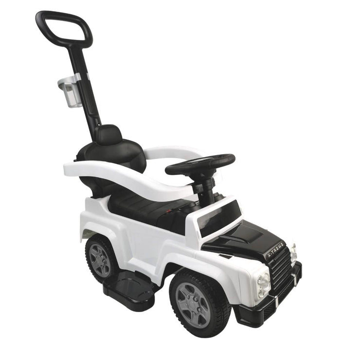 Kids Explorer Foot-to-Floor Ride On Car - White - Aussie Baby