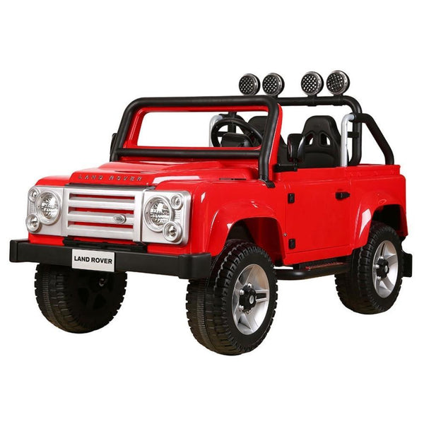 Land Rover Defender Kids 12V Battery Ride-On Car - Red - Aussie Baby