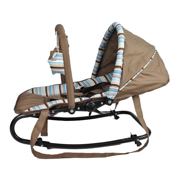 Harmony Baby Rocker with Canopy & Toys - Cofee Brown - Aussie Baby