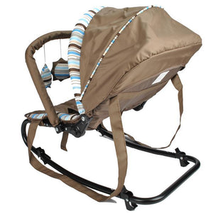 Harmony Baby Rocker with Canopy & Toys - Cofee Brown - Aussie Baby