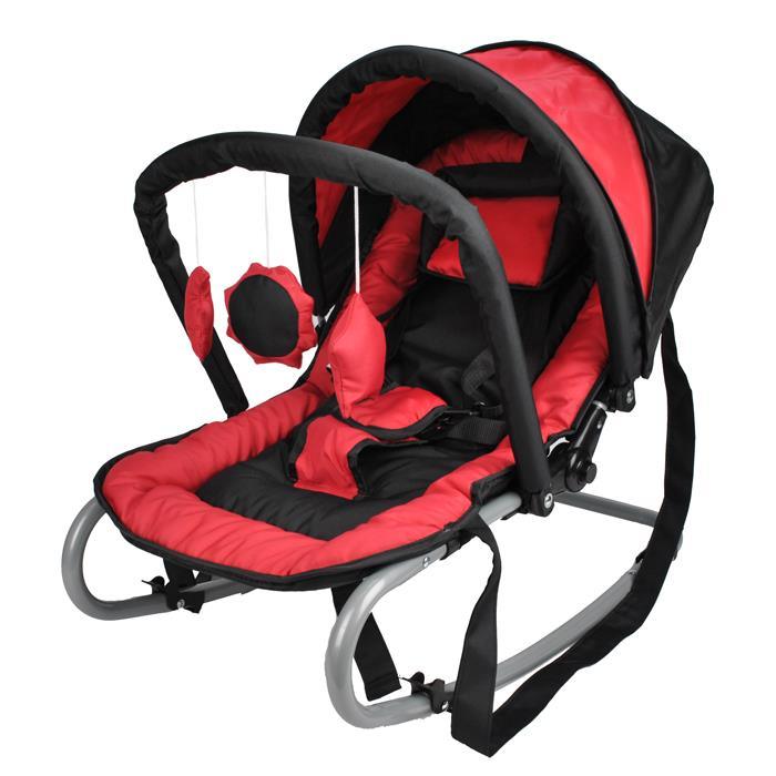 Harmony Baby Rocker with Canopy & Toys - Red - Aussie Baby