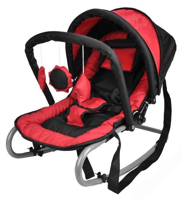 Harmony Baby Rocker with Canopy & Toys - Red - Aussie Baby