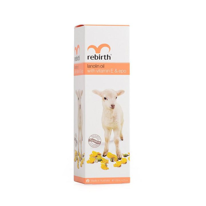 Rebirth Lanolin Oil with Vitamin E & EPO 125mL - Aussie Baby